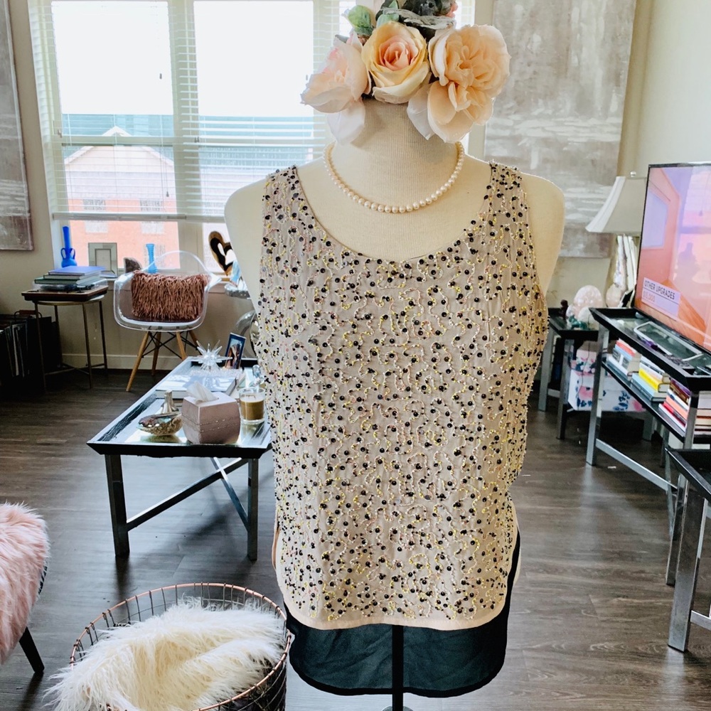 SOLD 🎉English Rose Beaded Camisole/Tank Top ✨